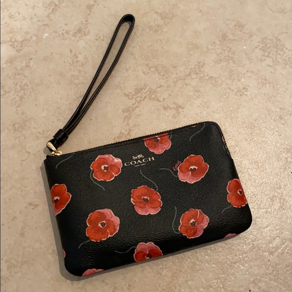 Coach Pink Poppy Wristlet